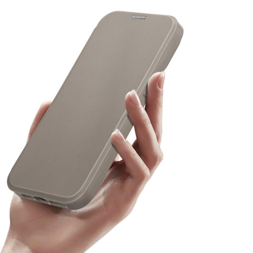 iPhone 14 Pro kaaned okoloogilisest nahast ja silikoonist Dux Ducis Skin X Pro MagSafe Beige 7