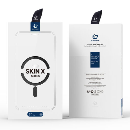 iPhone 14 Pro kaaned okoloogilisest nahast ja silikoonist Dux Ducis Skin X Pro MagSafe Black 4