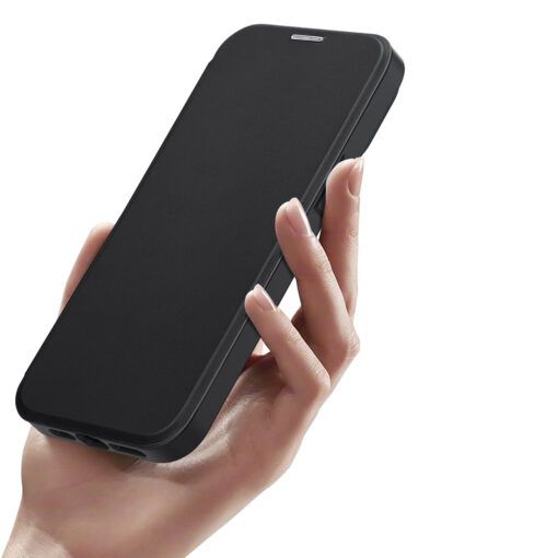 iPhone 14 Pro kaaned okoloogilisest nahast ja silikoonist Dux Ducis Skin X Pro MagSafe Black 7
