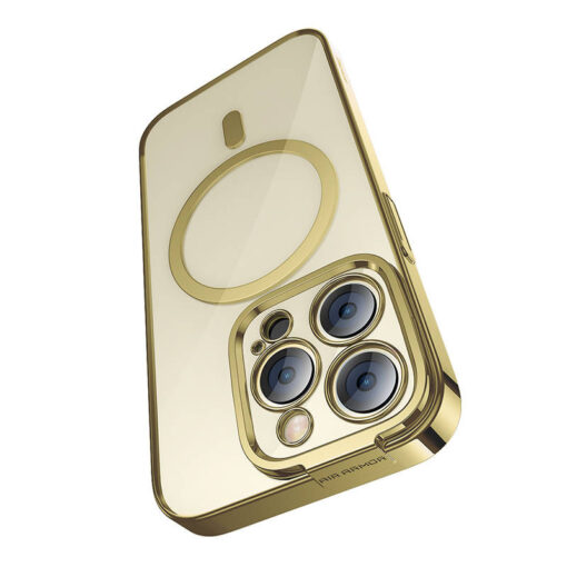 iPhone 14 Pro umbris plastikust Baseus Glitter MagSafe umbris klaas Gold 1