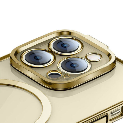 iPhone 14 Pro umbris plastikust Baseus Glitter MagSafe umbris klaas Gold 3