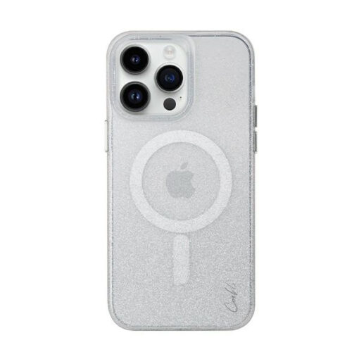 iPhone 14 Pro umbris silikoonist UNIQ Coehl Lumino SrebrnySparkling Silver