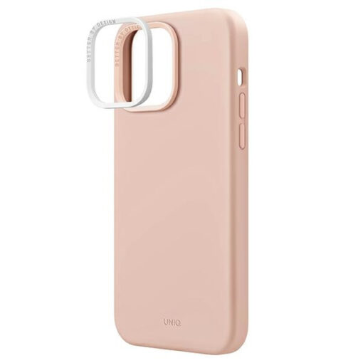 iPhone 14 Pro umbris silikoonist UNIQ Lino Hue Magclick MagSafe Blush Pink 2