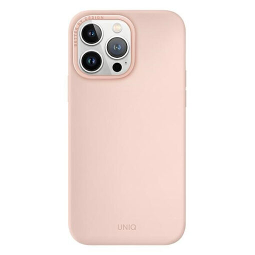 iPhone 14 Pro umbris silikoonist UNIQ Lino Pink Blush 1