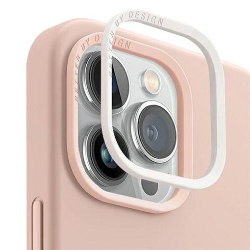 iPhone 14 Pro umbris silikoonist UNIQ Lino Pink Blush 5