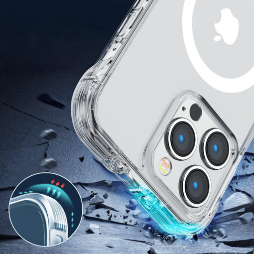 iPhone 14 Pro umbris silikoonist ja plastikust Joyroom Magnetic Defender MagSafe Clear 3