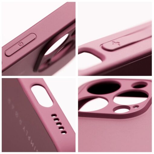 iPhone 14 umbris Roar Matte Glass silikoonist servade ja plastikust tagusega kirsipunane 4