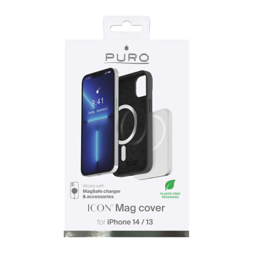 iPhone 14 umbris silikoonist PURO ICON MAG MagSafe Black 3
