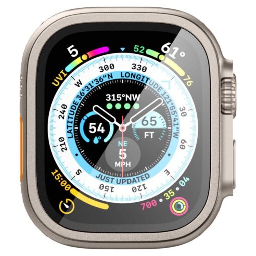 Apple Watch ULTRA 49mm kaitseklaas Spigen Glas.tR Slim PRO titanium 2