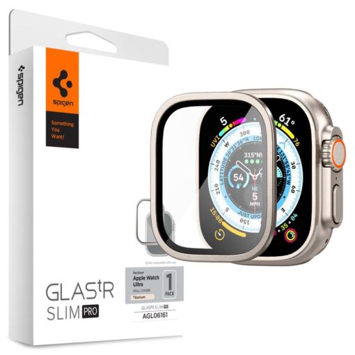 Apple Watch ULTRA 49mm kaitseklaas Spigen Glas.tR Slim PRO titanium