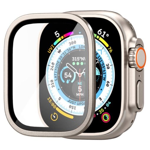 Apple Watch ULTRA 49mm kaitseklaas Spigen Glas.tR Slim PRO titanium 9