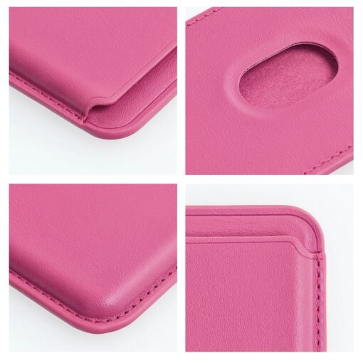 MagSafe kaarditasku kunstnahast roosa 3