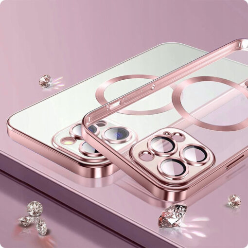 iPhone 12 PRO MAX umbris MagShine MagSafe silikoonist kuldne 1