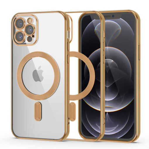 iPhone 12 PRO umbris MagShine MagSafe silikoonist kuldne