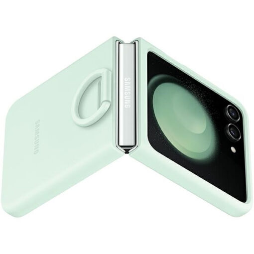 Samsung Z Flip 5 umbris silikoonist kattega Silicone Ring Case Ocean Green EF PF731TMEGWW 2