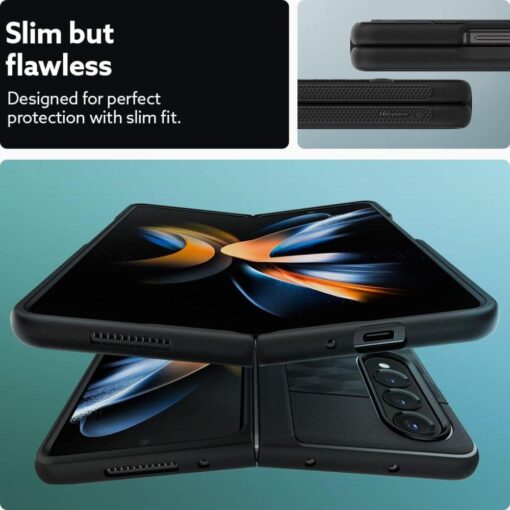 Samsung Z Fold 5 umbris Caseology Parallax plastikust taguse ja silikoonist raamiga must 4