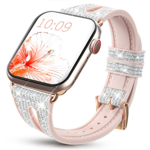 Apple Watch rihm 384041mm NEW Chameleon sadelev silikoonist Crystal hobe 1