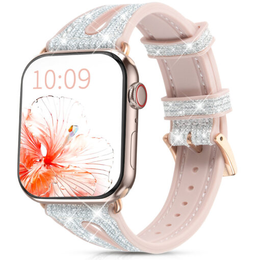 Apple Watch rihm 384041mm NEW Chameleon sadelev silikoonist Crystal hobe