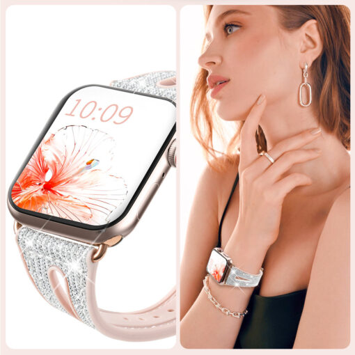 Apple Watch rihm 384041mm NEW Chameleon sadelev silikoonist Crystal hobe 6
