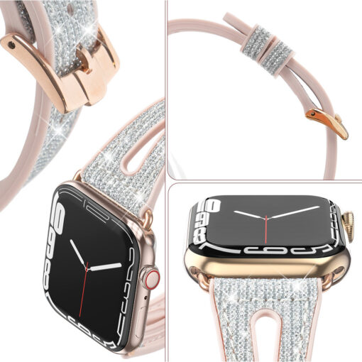 Apple Watch rihm 384041mm NEW Chameleon sadelev silikoonist Crystal hobe 9