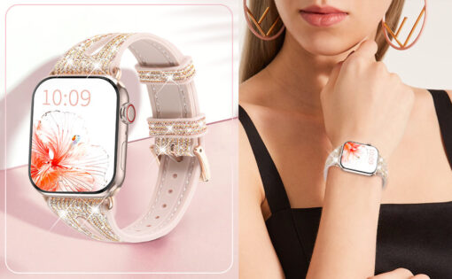 Apple Watch rihm 384041mm NEW Chameleon sadelev silikoonist Crystal kuldne 10