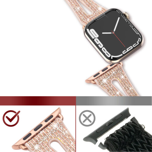 Apple Watch rihm 384041mm NEW Chameleon sadelev silikoonist Crystal kuldne 5
