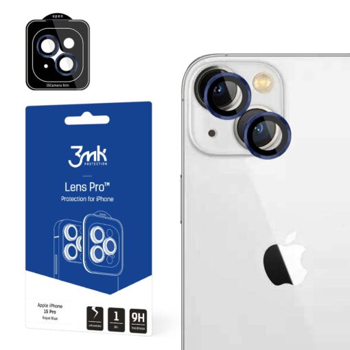 Apple iPhone 15 PRO kaamera kaitseklaas 3mk Lens Protect PRO sinine 4