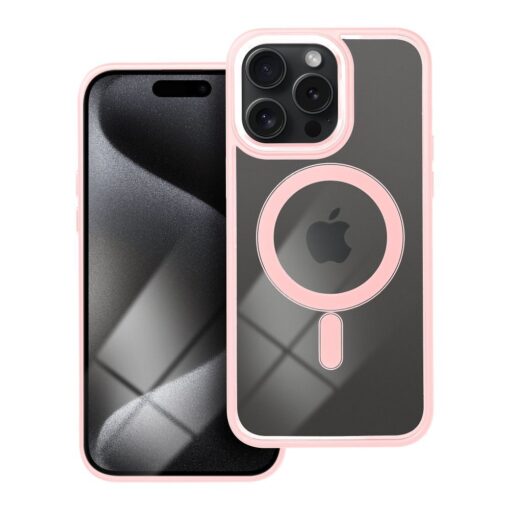 IPHONE 15 PRO MAX umbris Color Edge MagSafe Cover silikoonist ja plastikust roosa