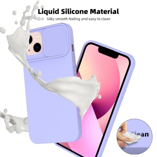 IPHONE 15 PRO MAX umbris SLIDE silikoonist ja plastikust lavendel 10