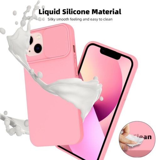 IPHONE 15 PRO MAX umbris SLIDE silikoonist ja plastikust roosa 12