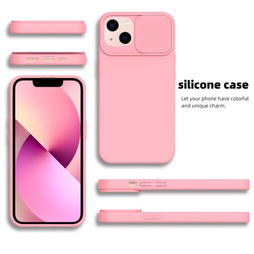 IPHONE 15 PRO umbris SLIDE silikoonist ja plastikust roosa 9