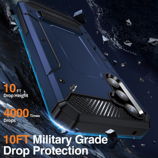 Samsung A34 kaaned Hybrid Armor Kickstand plastikust ja silikoonist sinine 3