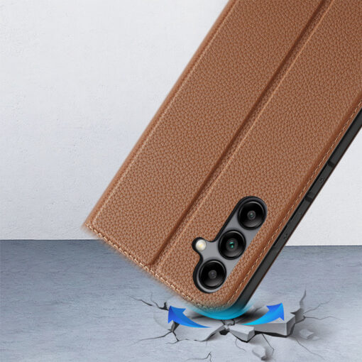 Samsung A34 kaaned kaarditaskuga Dux Ducis Skin X2 magnetiga sulguv pruun 12