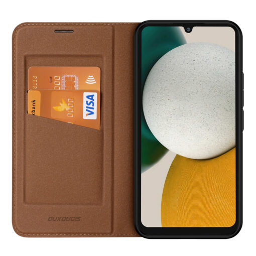 Samsung A34 kaaned kaarditaskuga Dux Ducis Skin X2 magnetiga sulguv pruun 2