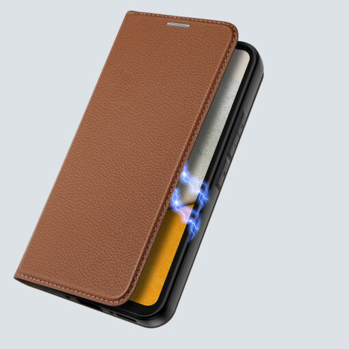 Samsung A34 kaaned kaarditaskuga Dux Ducis Skin X2 magnetiga sulguv pruun 6
