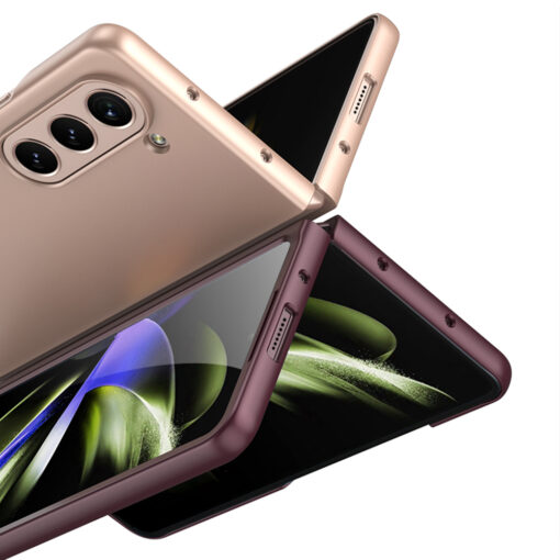 Samsung Z Fold5 umbris GKK 360 plastikust valise kaitseklaasiga must 5