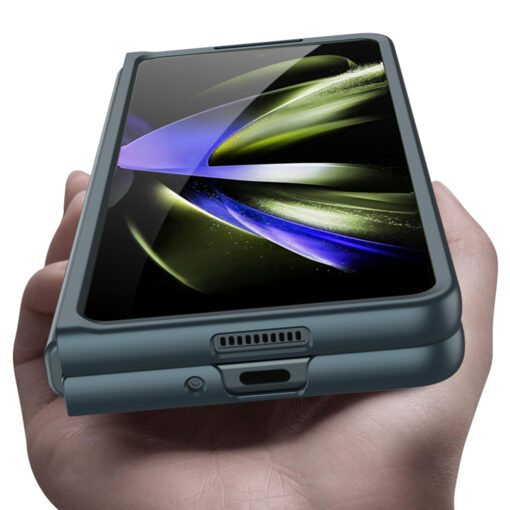 Samsung Z Fold5 umbris GKK 360 plastikust valise kaitseklaasiga must 6
