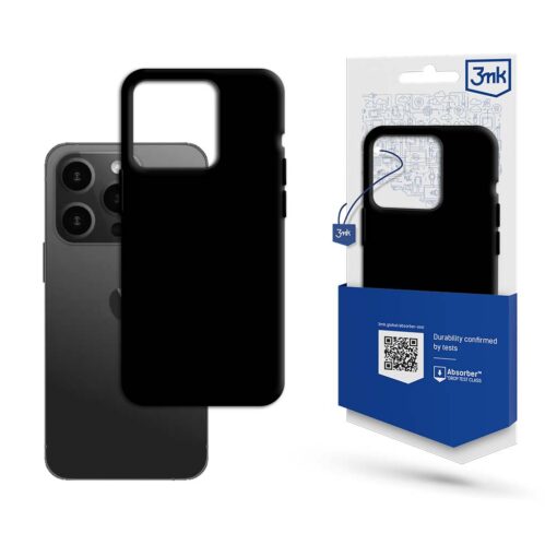 apple iphone 15 pro max 3mk matt case black