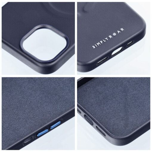 iPhone 12 PRO MAX umbris Roar Leather MagSafe okoloogilisest nahast sinine 3