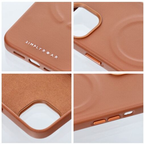 iPhone 13 PRO MAX umbris Roar Leather MagSafe okoloogilisest nahast pruun 3
