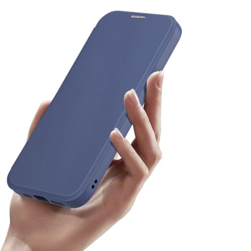 iPhone 15 PLUS kaaned DUX DUCIS Skin X Pro Folio MagSafe silikoonist ja kunstnahast sinine 5