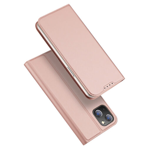 iPhone 15 PLUS kaaned Dux Ducis Skin Pro kunstnahast roosa 1