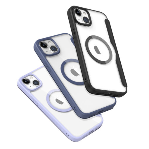 iPhone 15 PLUS kaaned Dux Ducis Skin X Pro Folio MagSafe silikoonist ja kunstnahast must 2 1