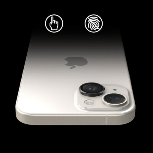 iPhone 15 PLUS objektiivi kaitseklaas Ringke Camera Frame Protector must 7