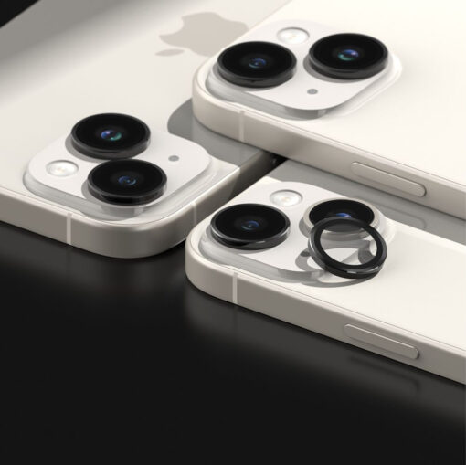 iPhone 15 PLUS objektiivi kaitseklaas Ringke Camera Frame Protector must 8