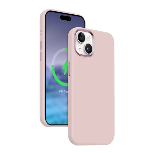 iPhone 15 PLUS umbris Crong Color Cover LUX Magnetic silikoonist roosa 4