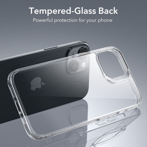 iPhone 15 PLUS umbris ESR Ice Shield plastikust taguse ja silikoonist raamiga labipaistev 1