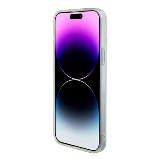 iPhone 15 PLUS umbris Guess GUHMP15MHITSQ plastikust taguse ja silikoonist raamiga turkiissinine 4