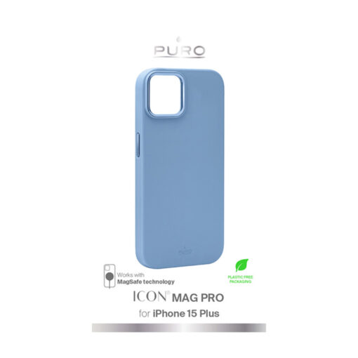 iPhone 15 PLUS umbris PURO ICON MAG PRO MagSafe silikoonist sinine 2