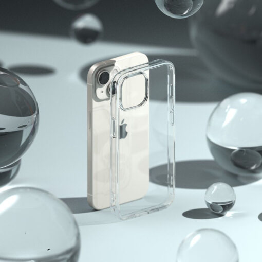 iPhone 15 PLUS umbris Ringke Fusion plastikust taguse ja silikoonist raamiga labipaistev 4